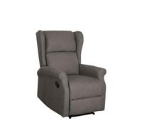 Cribel Poltrona Relax Arlette Mozart Fango | Schienale Alto e Avvolgente con Alette per Testa e Collo | Comfort Elegante per Soggiorno Fango