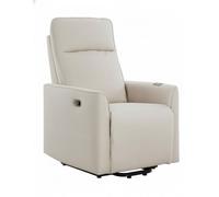 Cribel Poltrona Relax Carlotta D con USB in Tessuto Safari Roller | Schienale Alto Ergonomico con Sistema Roller | Design Moderno e Comfort Quotidiano Corda