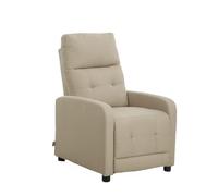 Cribel Poltrona Relax Susan in Tessuto Corda | Poltrona Reclinabile Moderna con Sistema Push e Bottoni Decorativi, Struttura Robusta e Gambe Sottili Safari