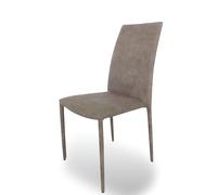 Cribel Set 6 Sedie Dedis in Tessuto Mozart Colore Grigio | Design Elegante, Confortevole e Resistente | Perfette per Sala da Pranzo, Cucina e Soggiorno