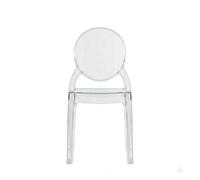 Cribel Set da 4 Gaeta Sedia Trasparente in Policarbonato Con Struttura Monoscocca, Design Elegante Con Schienale Ovale Avvolgente, Stile Moderno 40x55x90 cm