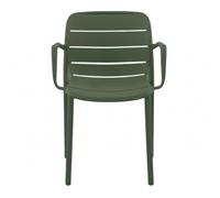 Cribel Set da 4 Poltrone Itaca in Polipropilene Ambra | Sedie Moderne Resistenti e Confortevoli per Casa, Ufficio, Giardino, Sala d’Attesa e Ambienti Interni (VERDE INGLESE)