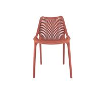 CRIBEL Set da, 4 Sedia Braga 2 In Polipropilene Rosso Mattone per soggiorno, cucina e arredo bar