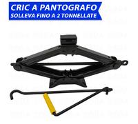 CRIC A PANTOGRAFO 2 TONNELLATE SOLLEVATORE AUTO 2T CON MANOVELLA UNIVERSALE