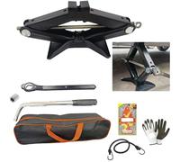 CRIC A PANTOGRAFO DA 2 TONNELLATE CON CRICCHETTO E CHIAVE A BUSSOLA ALLUNGABILE TELESCOPICA COMPATIBILE CON MCLAREN KIT AUTO SET PER EMERGENZA STRADALE SOLLEVAMENTO GOMME AUTO