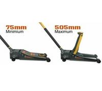 CRIC AUTO 4 ton DOPPIO PISTONE CARRELLO SOLLEVATORE ribassato BASSO PROFESSIONAL