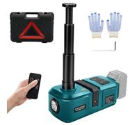 Cric elettrico da 5T compatibile con Makita 18V, cric idraulico a batteria con telecomando e illuminazione LED, per SUV, auto, camion, cambio pneumatici, altezza di sollevamento 15,5-45 cm (senza