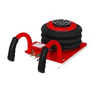 Cric for auto da 2/3 tonnellate a doppia/tripla presa d'aria pneumatico Altezza di sollevamento rapida 30/40 cm Van SUV Strumento riparazione dell'ascensore for,Elevata Stabilità(3 Ton Red)