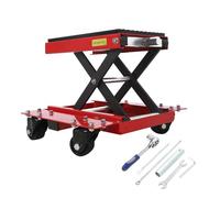 Cric for moto da 1200 libbre con carrello, martinetto sollevatore a forbice for, cavalletto for cross, ATV, cruiser ampio ponte