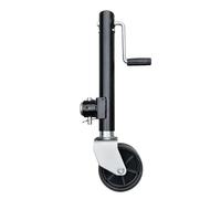 Cric girevole for rimorchio Sidewind rotondo con doppia ruota piena da 6 pollici con tubo di fissaggio saldato su ruota for barche, camper, ricambi e accessori Facile da trasportare