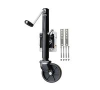 Cric girevole per rimorchio, Jack for rimorchio girevole rotondo a 6 pollici con rotelle solido con bullone sulla capacità 54 0kg. Boat della ruota di jockey Camper Accessori for parti(Noir)