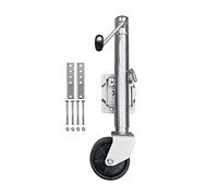 Cric girevole per rimorchio, Portaviario girevole rotondo rotondo a doppia ruota a doppia ruota a 6 pollici con bullone sulla capacità 650 KG Boat della ruota di jockey Camper Accessori for parti(ZINC