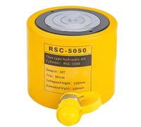 Cric Idraulico A Cilindro Singolo Effetto Da 10-200 Ton Cilindri Di Sollevamento Idraulici Gialli, Cilindro Idraulico Robusto Da Corsa Di 2/4/6 Pollici, Pompa Manuale Non Inclusa(Size:2IN,Color:50T)