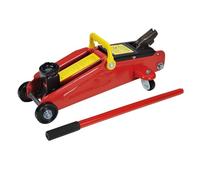 Cric Idraulico Capacità2 Ton, Martinetto Auto Professionale con Valvola di Sicurezza, Altezza 125-290 mm, Ruote in Acciaio, Impugnatura Ergonomica | Ideale per Auto, SUV e Veicoli Leggeri