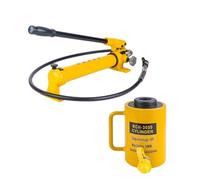Cric Idraulico Cavo da 20T/30T, Cilindro a Semplice Effetto con Funzione di Spinta e trazione, Include Pompa Manuale CP-700, Corsa di 2 Pollici