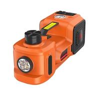 Cric idraulico elettrico for auto da 12 V e 5 tonnellate con pompa di gonfiaggio pneumatici e torcia a LED, 3 in 1, con martello sicuro, strumenti for auto(155mm-450mm)