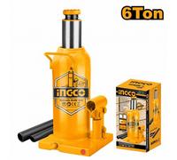 Cric Martinetto 6T Sollevatore Idraulico a Bottiglia INGCO da 216x413 mm 4,6 Kg