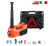 CRIC MARTINETTO ELETTRICO per PNEUMATICI AUTO SUV CAMION con GONFIATORE 5T 12V