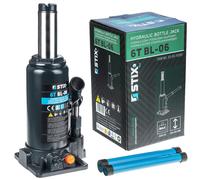 STIX Cric idraulico per bottiglie BL-06, con portata di 6 tonnellate, altezza di sollevamento 200-405 mm, cric compatto