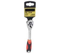 Cricchetto da 1/4", 72 denti, realizzato in acciaio CRV, design ergonomico per una migliore presa e una maggiore durata. *