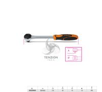 Cricchetto Reversibile Attacco Quadro Maschio 1/2" - Beta 920/55Q