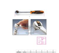 CRICCHETTO REVERSIBILE CON ATTACCO QUADRO MASCHIO 1/2" "LOCKING SYSTEM" CROMATO