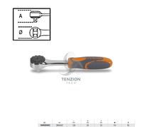 Cricchetto Reversibile Attacco Quadro Maschio 1/4" - Beta 900/55Z