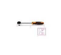 CRICCHETTO REVERSIBILE CON ATTACCO QUADRO MASCHIO 1/2" CROMATO ART. 920/55Q