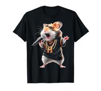 Criceto che canta ritratto animale motivo illustrazione criceto Maglietta