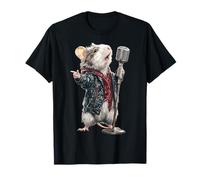 Criceto con microfono che canta, motivo animale artistico criceto Maglietta
