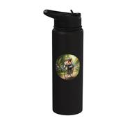 CRICETO DIVERTENTE SU UNA BICICLETTA DA CORSA Stainless Steel Insulated Water Bottle