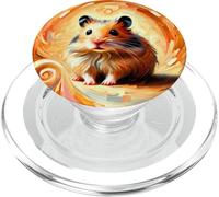 Criceto dolce come un'opera d'arte colorata e astratta PopSockets PopGrip per MagSafe