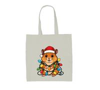 Criceto Luci di Natale - Borsa Tote IN Tela - Carino Love Animali Domestici