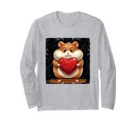 Criceto paffuto con Un Cuore per San Valentino Maglia a Manica