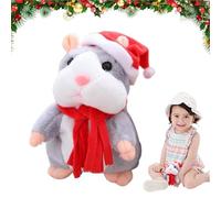 Criceto Parlante Che Ripete le Tue Parole Morbido Soffice, Registra E | Peluche Interattivi Criceto Parlante Ripete Quello Che Dici Registratore Vocale Criceto Bambini Grigio