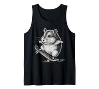 Criceto Skateboard Divertente Animale Skater Design Canotta