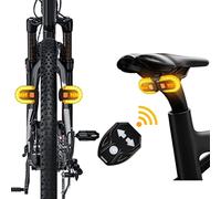 Luce Posteriore per Bici LED, Indicatori per Bici con Telecomando Wireless USB Ricaricabile, Fanale Posteriore per Bici Impermeabile Indicatori di direzione Luci per la Guida