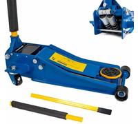 CRICK AUTO 4 TON CRIC DOPPIO PISTONE CARRELLO SOLLEVATORE RIBASSATO BASSO