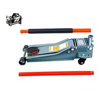 CRICK AUTO 4 TON CRIC DOPPIO PISTONE ECARRELLO SOLLEVATORE RIBASSATO BASSO