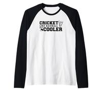 Cricket Come Il Baseball ma più Fresco - Divertente Maglia con Maniche Raglan