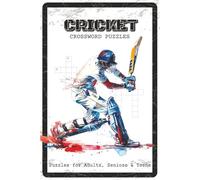 Cricket Crossword Puzzles: Crossword Puzzles with Easy to Read about Cricket, Players, Teams and More | 6x9 inches, 120 pages, 60 Puzzles - Gift for Cricket Fans, Sports Enthusiasts, Puzzle Lovers
