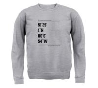 Cricket Ground Coordinates The Oval Kids Felpa - Pullover In Cotone 100%