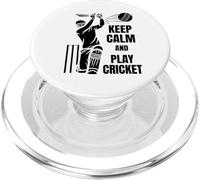 Cricket Team Batsman Silhouette Cricket Test Match PopSockets PopGrip per MagSafe