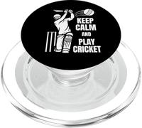 Cricket Team Batsman Silhouette Cricket Test Match PopSockets PopGrip per MagSafe