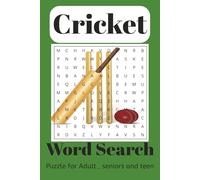 Cricket word search book: 50+ easy to read word search puzzle book about cricket , sports , games
