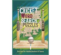 Cricket Word Search Puzzle Book: Word Search Puzzles with Easy to Read Print about Cricket, Batsman, Wicket and More | 6x9 inches | 110 pages | ... Gift for Vacations, Holidays and Travels