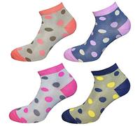 CriCri Socks 4 Paia Calze Donna Corte Modello Ciclista in Fresco Cotone Leggero e Mercerizzato Alta Qualità Made in Italy - Taglia Unica (Combinazione 1)