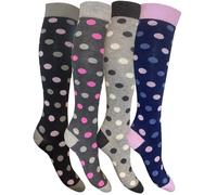 CriCri Socks Calze Donna Lunghe in Caldo Cotone, Gambaletti al Ginocchio | Set da 4 paia, taglia unica 36-40, elastico morbido che non stringe, 92% cotone traspirante, Made in Italy