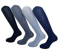 CriCri Socks Calze Uomo Caldo Cotone Lunghe, Set da 4 Paia (IT, Numero, 43, 46, Regular, Regular, Tinta Unita)