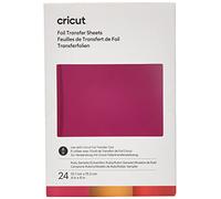 Cricut 2008717 Foil Transfer Sheets Sampler, Ruby ct Campione Fogli per Trasferimento Laminato, Rubino (24 Pezzi), pz